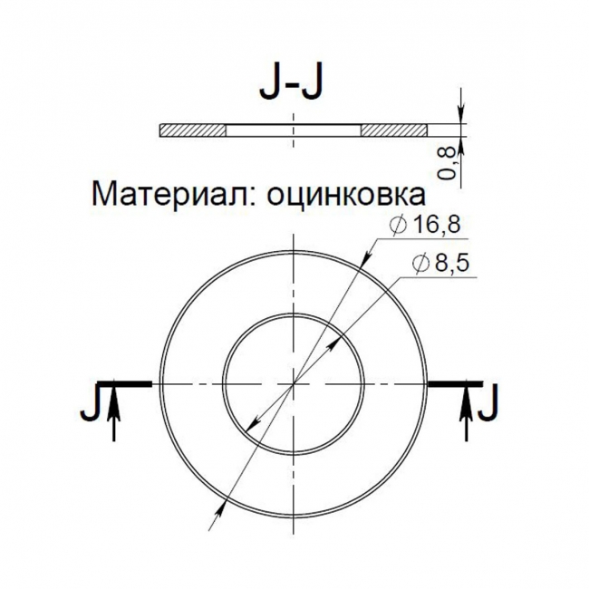 Шайбы плоская оцинкованная